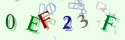 Musíte opsat 6 znaků z množiny 0..9 nebo A..F z obrázku.